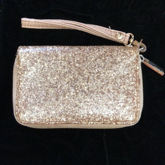 Deux Lux Handbags - “deux lux” Gold Shimmery Sparkle Wallet with 3 Wide Pockets & 6 Cardholder Slots